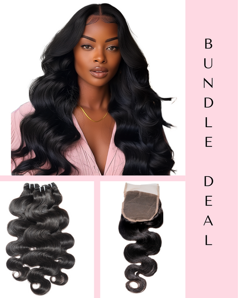 Booji Body Wave - Bundle Deal (3 Bundles + 1 HD Lace Closure)